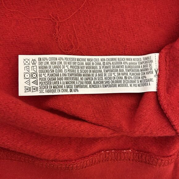 Stranger Things Cropped Sweatshirt Womens Small Red All over graphic Netflix NEW - Picture 5 of 9